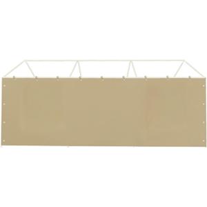 Carport Sidewall Panel with Elastic Ball Bungees, for 10x20 FT or 12x20 FT Garage Party Tent Shelter - Beige, One Sidewall Panel Only