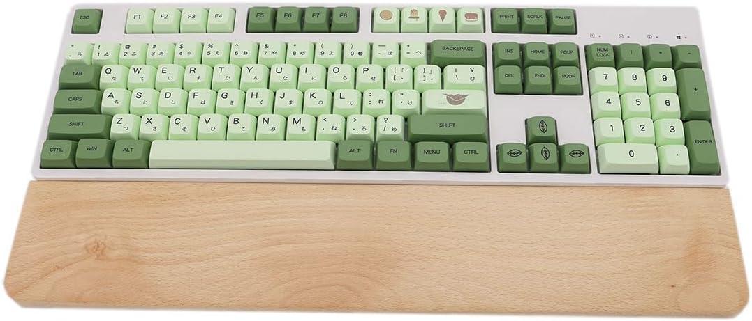 HomeDo Wooden Wrist Rest for Mechanical Keyboards, Support pad for Palm, Ergonomic Rest for Typing and Gaming,Palm Rest,Hand Rest (Beech,17.32x3.15(104 Key 100%))