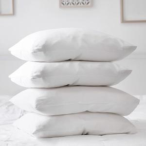 Waterproof Pillow Protectors 4 Pack, Standard Size Zippered Pillow Cases, Pillow Covers 20" x 26", Soft & Breathable Pillow Encasement White