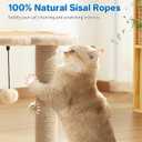 Made4Pets Cat Scratching Post, Cat Self Groomer for Indoor Cats, Cloud Soft Perch for Rest, 17.5" Tall Natural Sisal Scratcher Cat Grooming Interactive Ball Track Toys for Small Cats Kittens