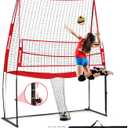 Bearwill Volleyball Training Equipment, Volleyball Practice Net System Update Freely Adjustable, Portable Volleyball Net for Backyard Indoor Outdoor Hitting Serving Passing Practice, 78 Inches X 132 Inches