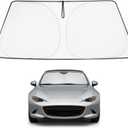 Proadsy 2025 Upgrade Windshield Sun Shade Custom Fit Mazda MX-5 Miata Convertible 2017-2019 4-Layer Foldable Front Sunshade Protector Sun Visor Blocks UV Rays Keep Car Cooler