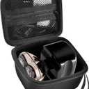 ANKHOH Case Compatible with Skull Shaver Electric Pitbull Pro Razor, Hard Travel Rotary Men Head Shavers Beard Trimmer Storage Bag with Zipper Mesh Pocket for Mustache Grooming Kit,Black-Only Box