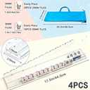 4 PCS Clear Acrylic Scallop Mahjong Racks with Magnetic Pushers 17.5inch
