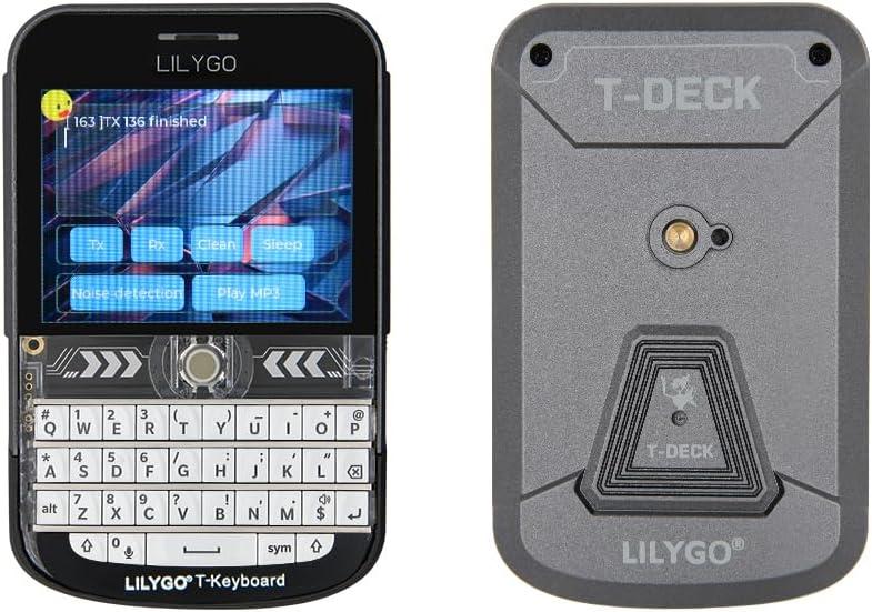 LILYGO T-Deck Plus Meshtastic ESP32-S3 LORA-89 915Mhz SX1262 Ulbox GPS White Keyboard 2.8 Inch Display TTGO Development Board with ABS Shell Version (Meshtastic White Keyboard)