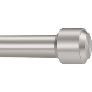 Curtain Rods, Non-Adjustable Drapery rod for Window, 1IN Diam 60INCH/5 Foot Fixed Length Rod with Aluminum End Caps and Brackets, Satin Nickel