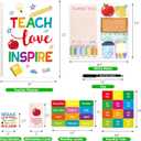 2 x ceiba tree Christmas Teacher Gifts Bulk Teacher Planner with Vinyl Stickers Sticky Notes Set Pen and Affirmation Cards Stationary Set for Women Men Happy Holidays