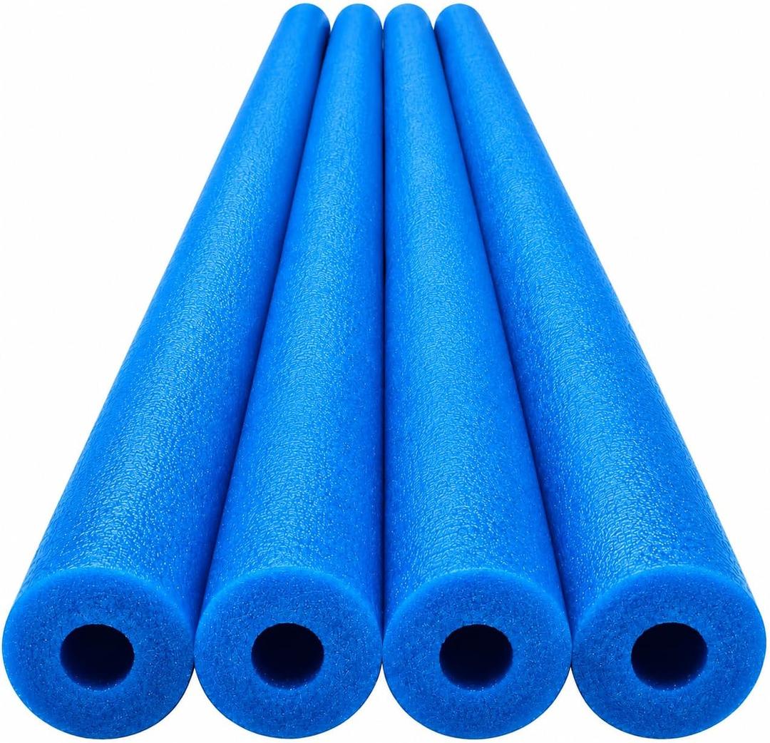 Foam Noodles 35” x 2.5”, Hollow Tube, Multi-Purpose Pool Noodles for DIY Crafts, Pipe Insulation, Pool, Beach & More, Durable Foam Tubes 4 Pack, 36 x 2.5"