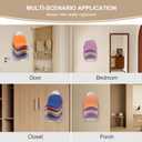 Hat Organizer for Baseball Caps, 1 Pack Hold and Display for 8 Hats, Hanger With Strong Adhesive/Wall Drilled for Wall, Door, Bedroom, Closet - Clear