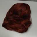 HAIRCUBE Red Wigs for Women,Long Layered Wigs with Bangs Heat Resistant Synthetic Fibre Wigs(pelucas de cabello natural)
