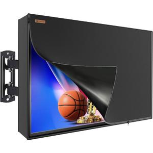 IC ICLOVER Outdoor TV Cover 32 inch, 600D Heavy Duty Waterproof TV Protector with 3 Sides Full Zipper, Fits up to 31.5" W19" H, Weatherproof Outside Television Covers Enclosure for Flat Screen TVs