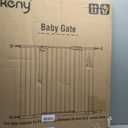 keny 36" Extra Tall Baby Gate for Stairs, 29"-42.5" Wide Auto Close Dog Gate, Pressure Mounted Easy Walk Through Pet Gate for Doorways, Durable Safety Stair Gate, White