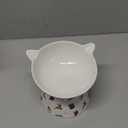 Ceramic Raised Cat Bowl Tilted Raised Cat Bowl Anti Vomit Cat Bowls for Indoor Cats Whisker Friendly Pet Feeder for Cats Puppies, Microwave and Dishwasher Safe 