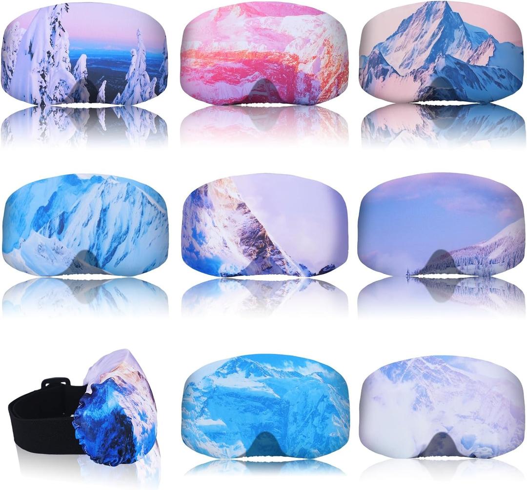 8 Pcs Ski Snowboard Goggle Cover, Protective Cover Sleeve Anti Scratch Dust Ski Goggle Protectors for Men Women goggles Lens Protection Travel Supplies