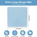 Square Shower Mat: 32"x32" Extra Large Non Slip Shower Mats for Inside Shower, Trimmable PVC Anti Slip Shower Stall Mats, Quick Dry Stand Up Shower Mat for Elderly, Kids