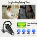Atheewon Bluetooth Earpiece, Wireless Handsfree with Noise Cancelling Mic, 20Hrs Call Time Bluetooth 5.4 Headset, 180 Hrs Standby Time Headset for Business/Trucker/Driver