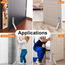 Door Stop, No Drilling Door Stoppers to Keep Door Open, Easy Pedal Kick Down Door Holder, Bottom of Door (White x 1 Pack)