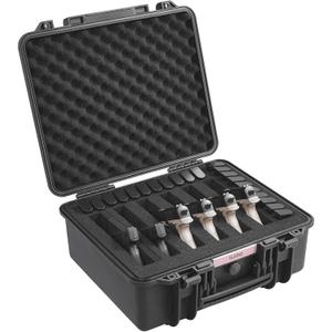 VEVOR Hard Pistol Cases with Customized PU Foam, Waterproof & Dustproof Hard Gun Case for 6 Pistol & 21 Magazine, 19.317.18.3 in Lockable Pistol Case, Black