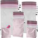 Amylove 20 Pcs Adult Game Toy Storage Bags Drawstring Gift Bags Pouches for Lightweight Ditty Stuff Pouch Multi Purpose Foldable Home Travel 210D Dutch velvet Toy Bag, 4 Sizes(Pink Series)