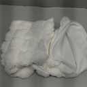 Neelvin Cream White Faux Fur Cozy Soft Plaid Decorative Throw Pillow Covers 18x18 inch Set of 2,Velvet Pillowcase Cushion Case for Sofa Couch