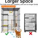 Oneluck Extra Large Cat Cage,4-Tier Catio, DIY Metal Cat Enclosure with Platforms,55 Inch Indoor Cat Cage for 1-3 Cats, Indoor Cat Playpen for Cats Rabbits Small Animals