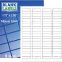 Return Address Labels from Blank Labels - 1.75 x .50 - 80 Labels Per Sheet - Permanent White Matte - Inkjet and Laser - Easy to Peel - Made in USA - 50 Sheets - 4000 Labels
