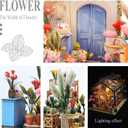 DIY Handmade Miniature Furniture, Wooden Diorama Book Nook House Kits Build Crafts for Adults, Miniature Street Tiny Library House Making Kit 1:24 Scale