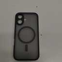 CANSHN Magnetic for iPhone 16 Case, Upgraded [Full Camera Protection] [Compatible with Magsafe] [Translucent Matte] Shockproof Protective Phone Case for iPhone 16 - Black