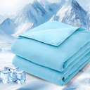 Yalamila Cooling Blanket for Hot Sleepers,Ultra Soft Lightweight Comforter,Summer Essential,Light Blue