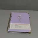 Hardcover Spiral Notebooks 8.5" X 11" Note Taking 5 Subject Notebook College Ruled with Dividers 240 Pages 100GSM Aesthetic Spiral Notebook for Work School Cute Journals for Women Writing (Purple)