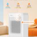 Lerat Electric Space Heater, Small Heater for Indoor Use, 1200W PTC Fast Heating Portable Heater, Overheat & Tip-Over Protection, Heating & Fan Modes for Bedroom, Office, Camping, Milky white