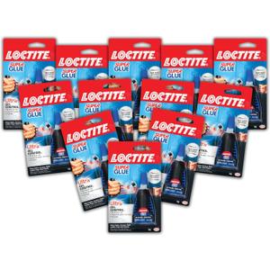 Loctite Super Glue Ultra Gel Control, Clear, 0.14 fl oz Bottle, 12 Pack - Superglue for Plastic, Wood, Metal, Crafts & Repair, Cyanoacrylate Adhesive Instant Glue, Quick Dry