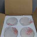 Modern Clear Glass Lampshade 4 Pack2-1/8" Fitter, 4-5/8" Diameter 4-1/2" Height, Replacement Lampshades For Ceiling Fans With LightsFor Living Room Bedroom Kitchen (Clear Glass(A))