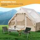 KING&DUKE Inflatable Tent, 4-6 Person Glamping Tent with Pump and Canopy, 6 Person Capacity