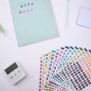 2 x 2400 Pieces Small Colorful Vinyl Letter Stickers, 24 Sheets Self Adhesive Mini Alphabet Stickers, 0.5 inch Numbers Letters Labels DIY Crafts Art Making, Used for Cards, Notebook Decor