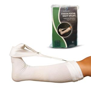 Physiovolution Plantar Fasciitis Night Splint Sock for Sleeping – Soft Sleeve (Not Hard Boot) – Adjustable Toe Strap for Gentle Dorsiflexion Stretch – Heel Spur & Morning Heel Pain Relief – Regular (Men 5–10 / Women 6.5–11.5; Calf 11–15.5”)