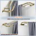 Double Curtain Rod for Windows 28 to 48 Inch,Adjustable Antique Bronze Wrap Around Curtain Rod with Aluminum Double-deck Finials and Brackets,1"Front and 5/8" Back Blackout Curtain Rod