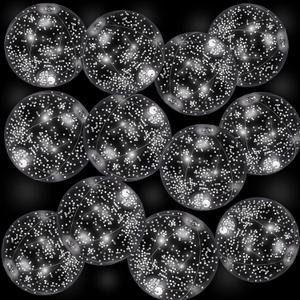 12 Pack 12 Inch Glow in The Dark LED Beach Ball Jumbo Confetti Glitters Inflatable Ball Swimming Pool Game for Party Pool Summer