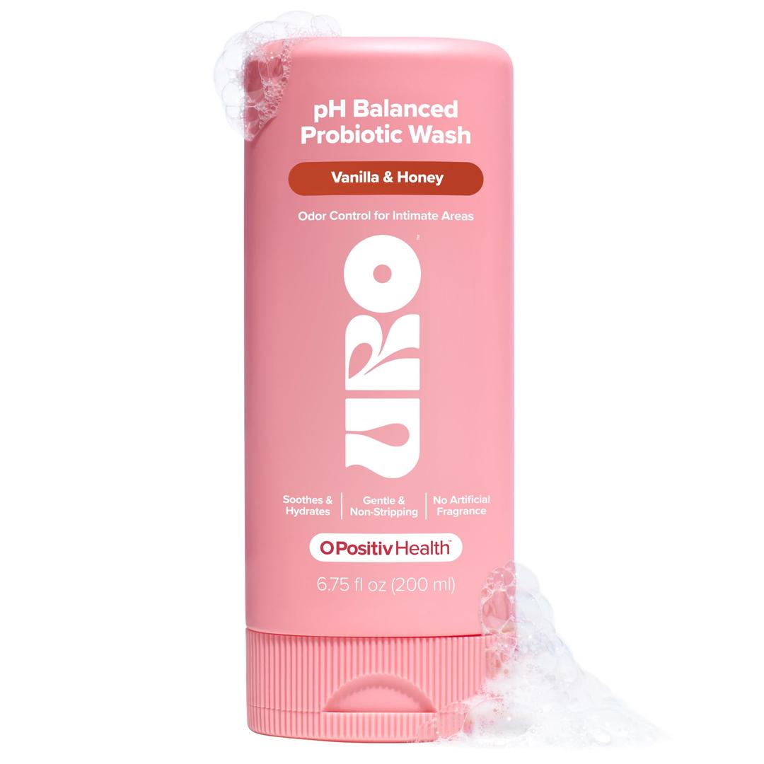 URO pH Balance Probiotic Wash for Vaginal Odor, Vanilla + Honey 6.75 oz