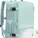 Beraliy Travel Backpack for Women, Airline Approved Bag, 16 inch Laptop Waterproof Hiking Backpack, Casual College Daypack, Weekender Bag, Mint Green