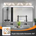 Bathroom Lights Fixtures Over Mirror, 360°Rotate Modern LED Vanity Lights for Bathroom, 56W Dimmable & High CRI Acrylic Wall Lighting, No Assembly Required (Brushed Nickel, 7-Light, 42 Inch)