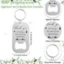 FoldTier 100sets Wedding Favors for Guests Include Key Bottle Opener Beer Bottle Opener Keychain Thank You Cards and Organza Bags Bridal Shower Wedding Party Souvenirs Gifts (Thank You)