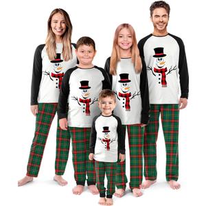 Rnxrbb 2025 Family Christmas Pajamas Pjs Set Matching Christmas Pajama Xmas Sleepwear for Couples Adult Women Men Kids (3T)
