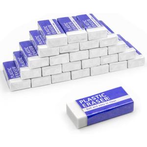 25 Pack White Eraser for Pencil, Bulk Art Erasers for Drawing Sketching, Pencil Erasers Rubber for Kids Prize, School Classroom Students, Office Supplies