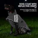 FUAMEY Dog Cold Weather Coats,Dog Winter Jackets for Small Dogs Warm Dogs Coat with Reflective Strips Waterproof Pet Snowsuit Thick Paded Pets Vest for Yorkshire Chihuahua Grey S