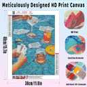 3 x KICHANG Blue Retro Diamond Painting Kits for Adults Diamond Art Kits,5D Diamond Art DIY Diamond Painting,Diamond Dots Diamond Painting Kits,Round Full Drill Diamonds Crafts-Decor&Gift-11.8x15.7in
