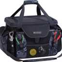 X-Strike Fishing Tackle Bag, Fishing Box Bag with 7 3700 Tackle Boxes Extra Large Fishing Gear Storage Bag Water-Resistant Tackle Bags Padded Shoulder Strap for Saltwater Icefishing Freshwater Camping