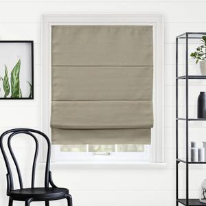 CHICOLOGY Cordless Roman Shade Window Treatment, Room Darkening Privacy Liner, True-to-Size No Deduction, Inside/Outside/Ceiling Mount, Cordless for Kids & Pets, 27" W x 64" H, Del Mar Sandcastle