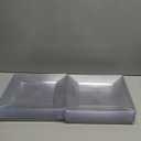 WDF 60PCS Clear Plastic Plates-9.5inch Square Disposable Plates - Premium Square Plastic Dinner Plates-Clear Dinner Plates Perfect for Wedding & Parties