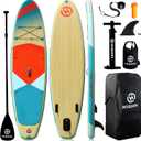 Highpi Inflatable Stand Up Paddle Board for Youth and Adults Wide Sup with Premium Accessories, Blow Up Paddleboard for Surfing, Fishing, Yoga & More